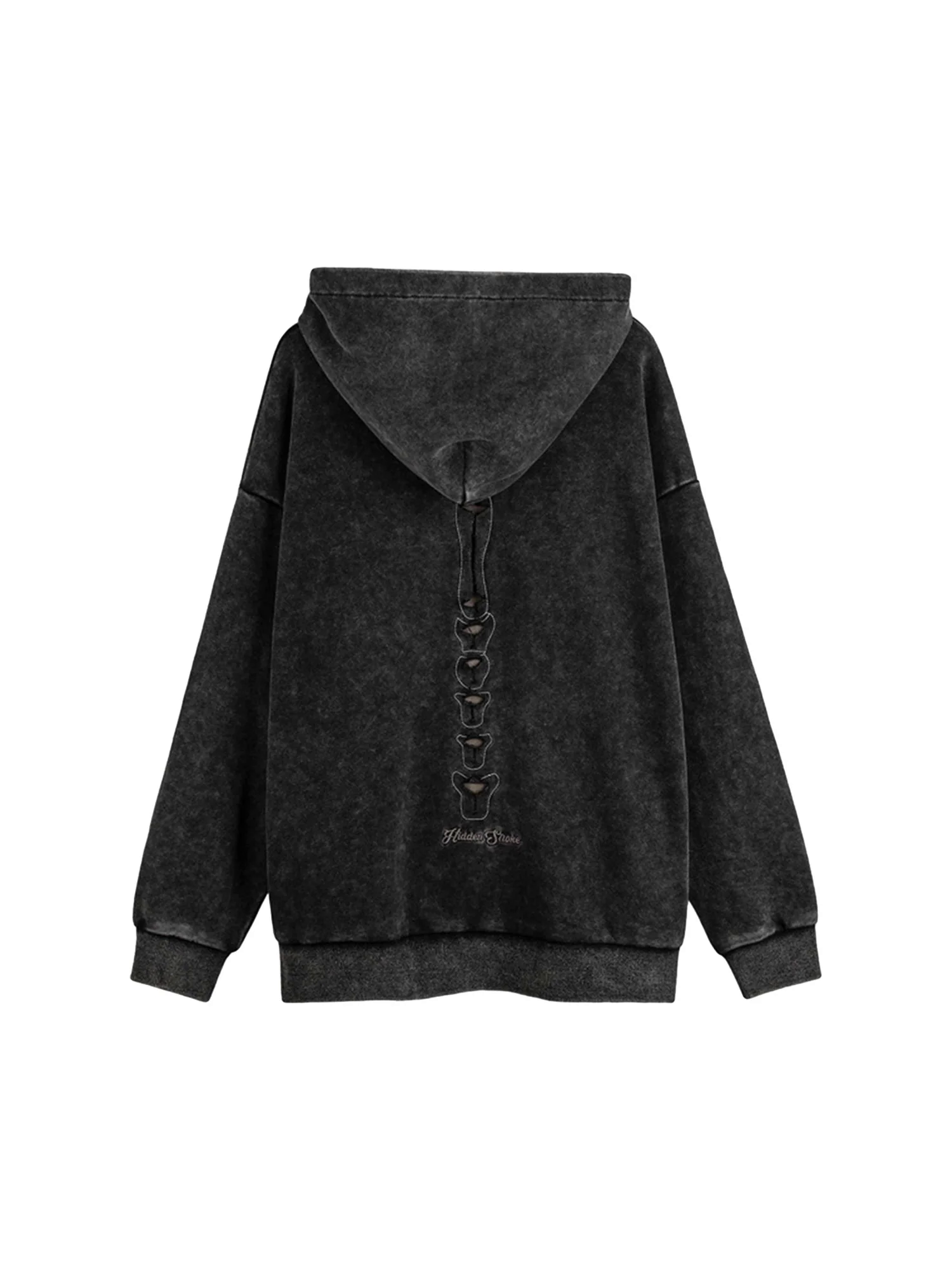 Washed And Aged Hooded Sweatshirt  - 1674