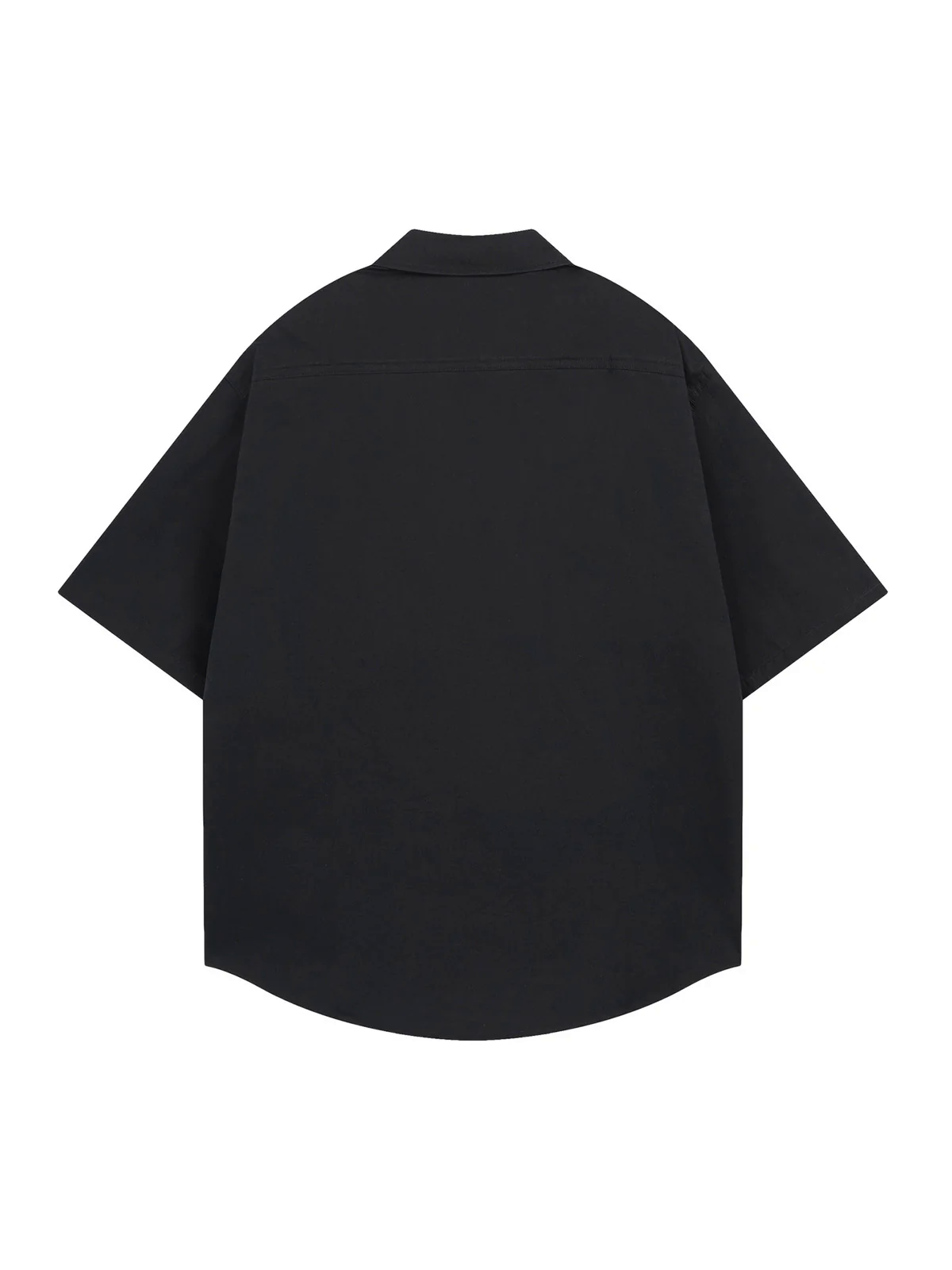 Oversized Graphic Cartoon Letter Print Short-Sleeve Shirt