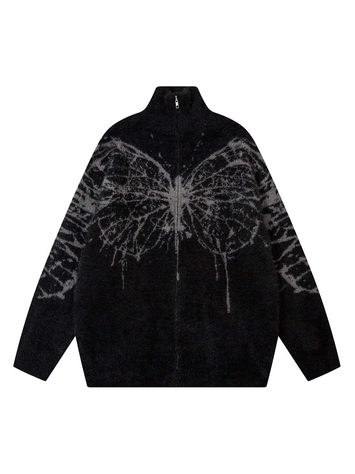 Butterfly Jacquard Knit Mock Neck Sweater Butterfly Jacquard Knit Mock Neck Sweater