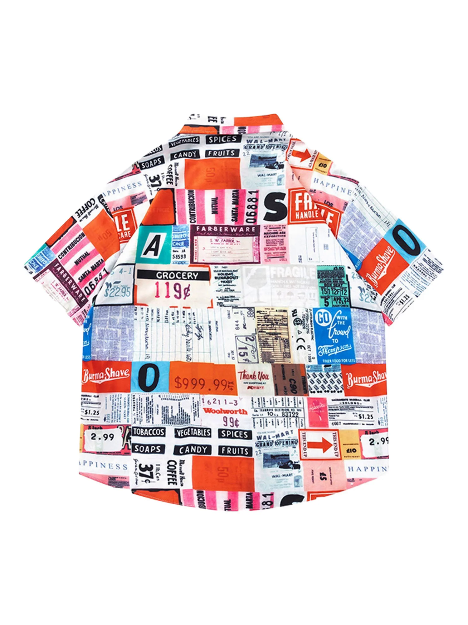 Street Full Printed Short-sleeved Shirts - 2259