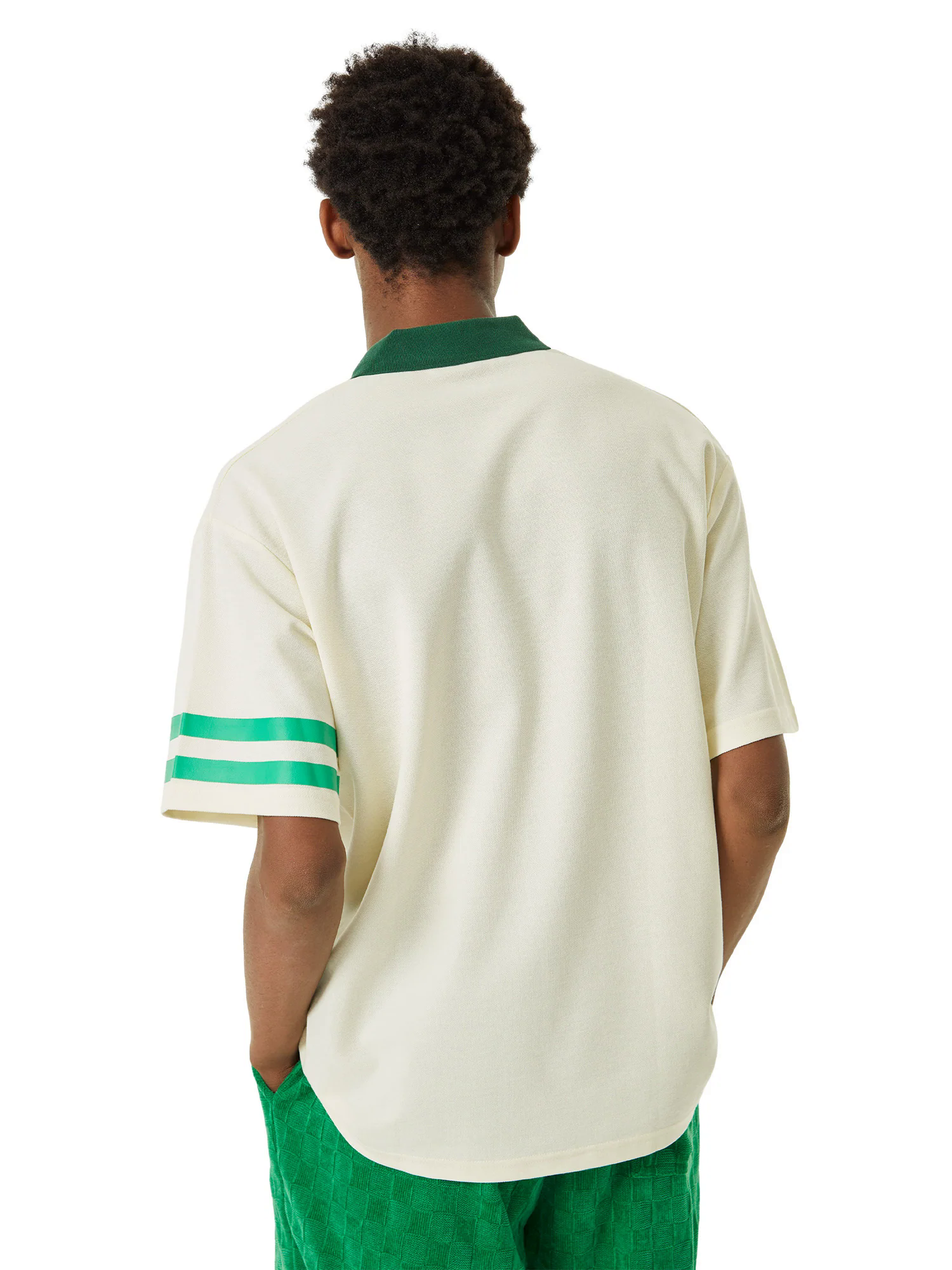 Letter Embroidered Polo Shirt - 1589
