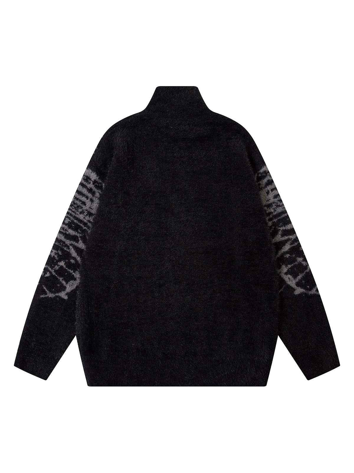 Butterfly Jacquard Knit Mock Neck Sweater Butterfly Jacquard Knit Mock Neck Sweater
