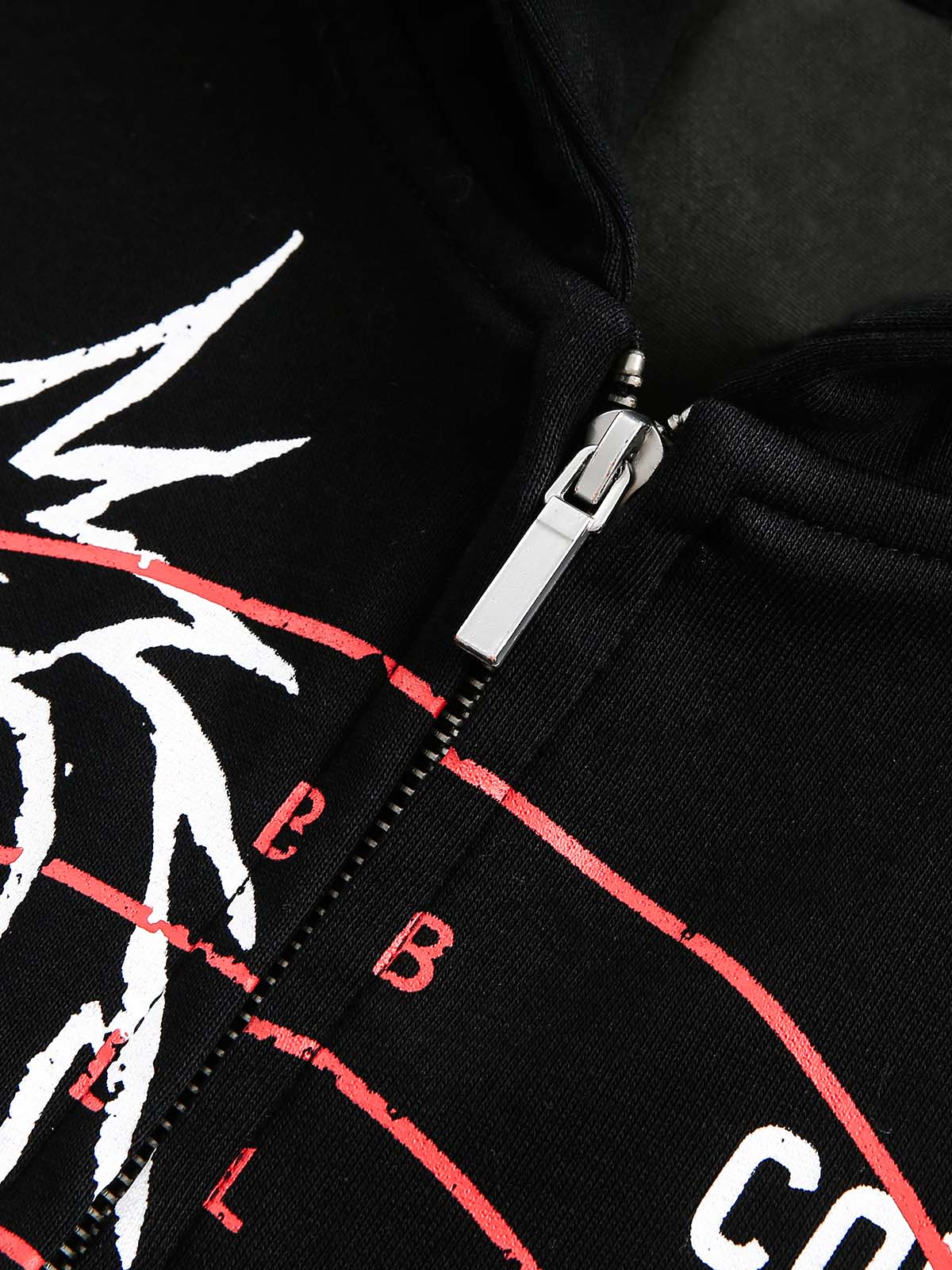 Dark Horse Print Cardigan Zip Up Hoodie Dark Horse Print Cardigan Zip Up Hoodie