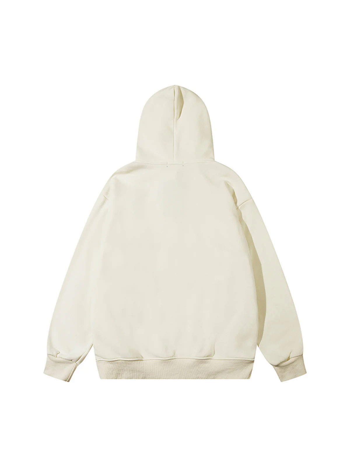 Star Patch Embroidered Hooded Fleece Sweatshirt