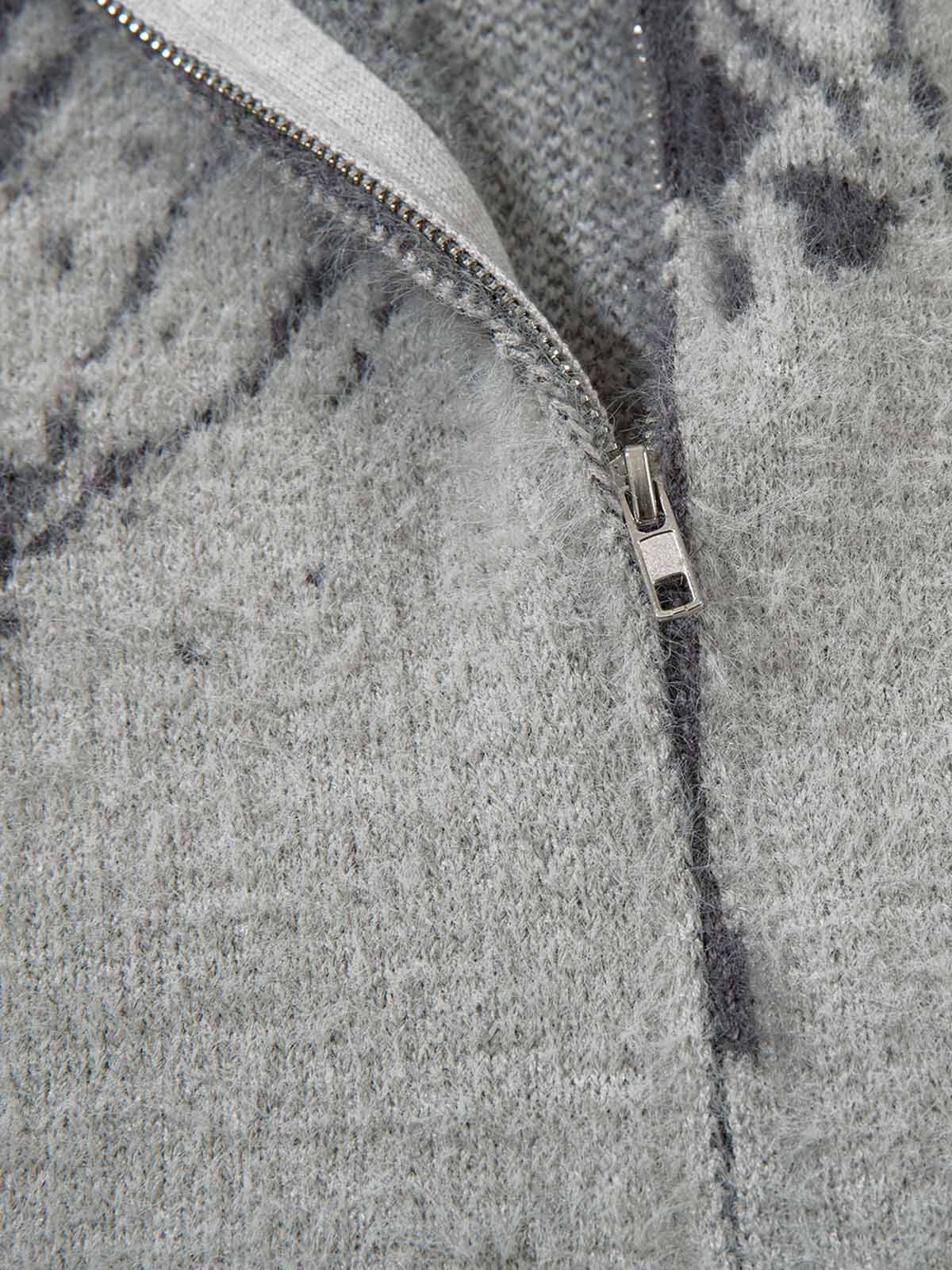 Butterfly Jacquard Knit Mock Neck Sweater Butterfly Jacquard Knit Mock Neck Sweater