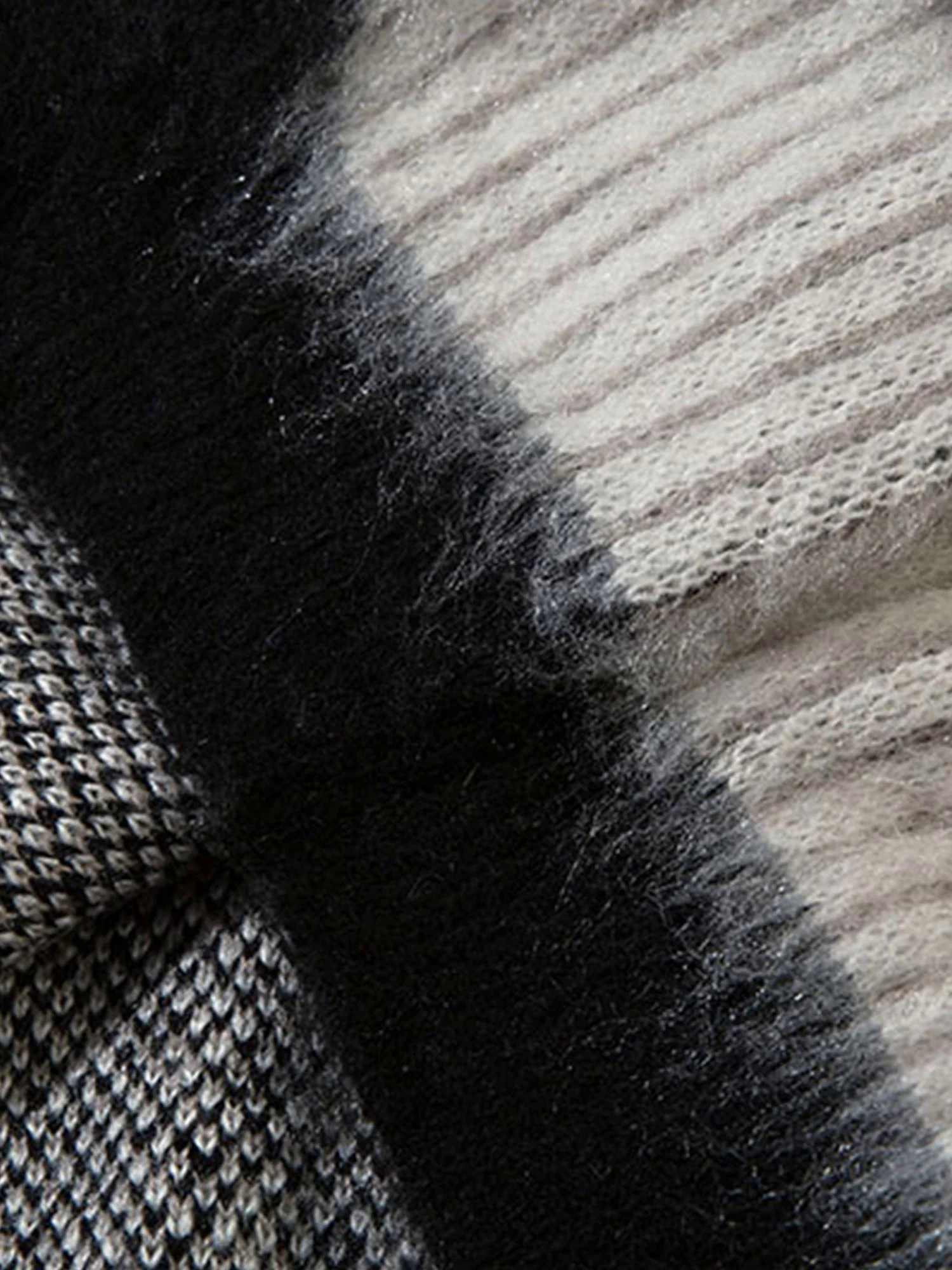 Abstract Mohair Crew Neck Sweater