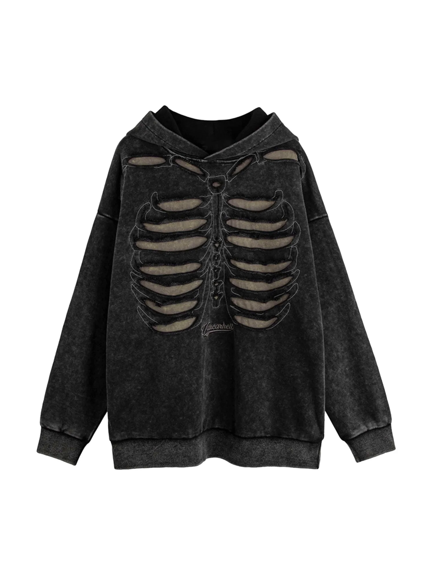 Washed And Aged Hooded Sweatshirt  - 1674