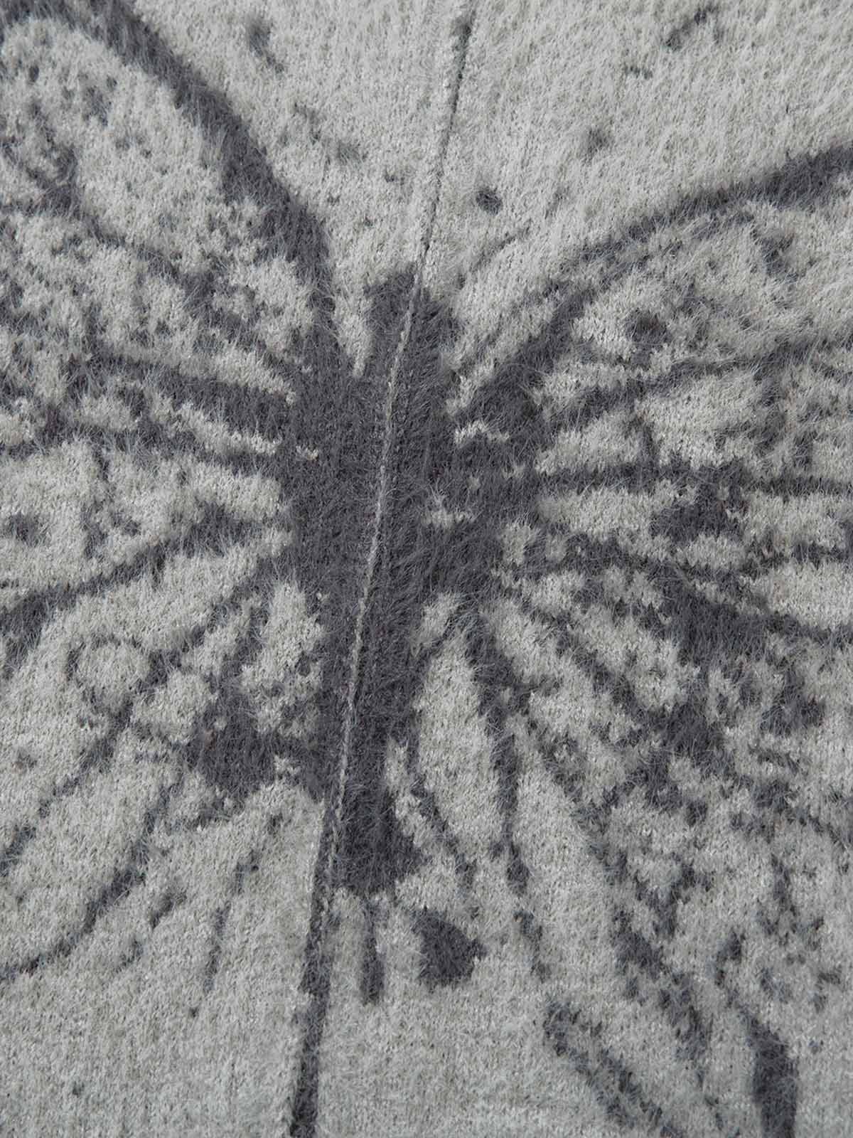 Butterfly Jacquard Knit Mock Neck Sweater Butterfly Jacquard Knit Mock Neck Sweater