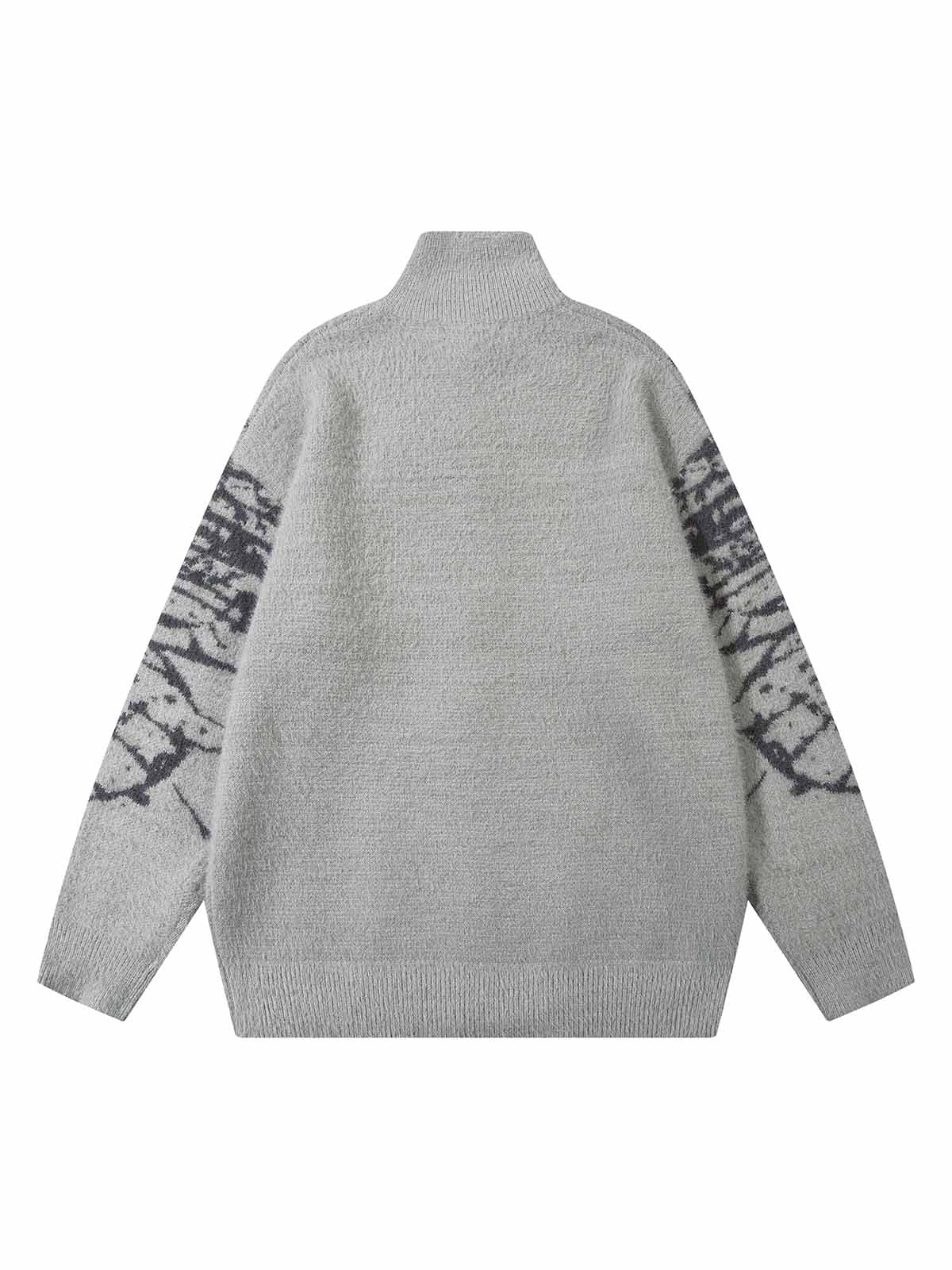 Butterfly Jacquard Knit Mock Neck Sweater Butterfly Jacquard Knit Mock Neck Sweater