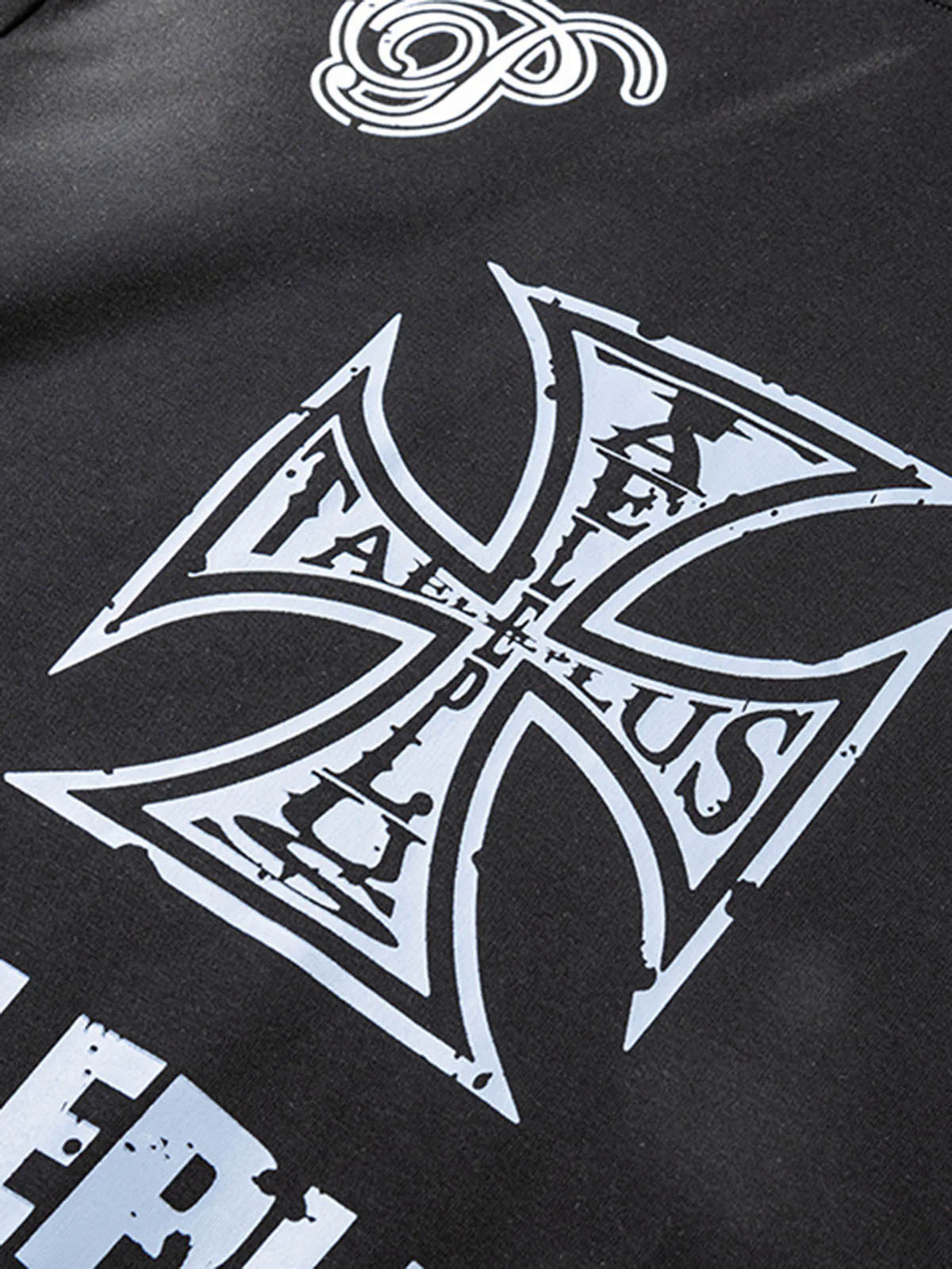 Cross Graphic Hoodie - 2192