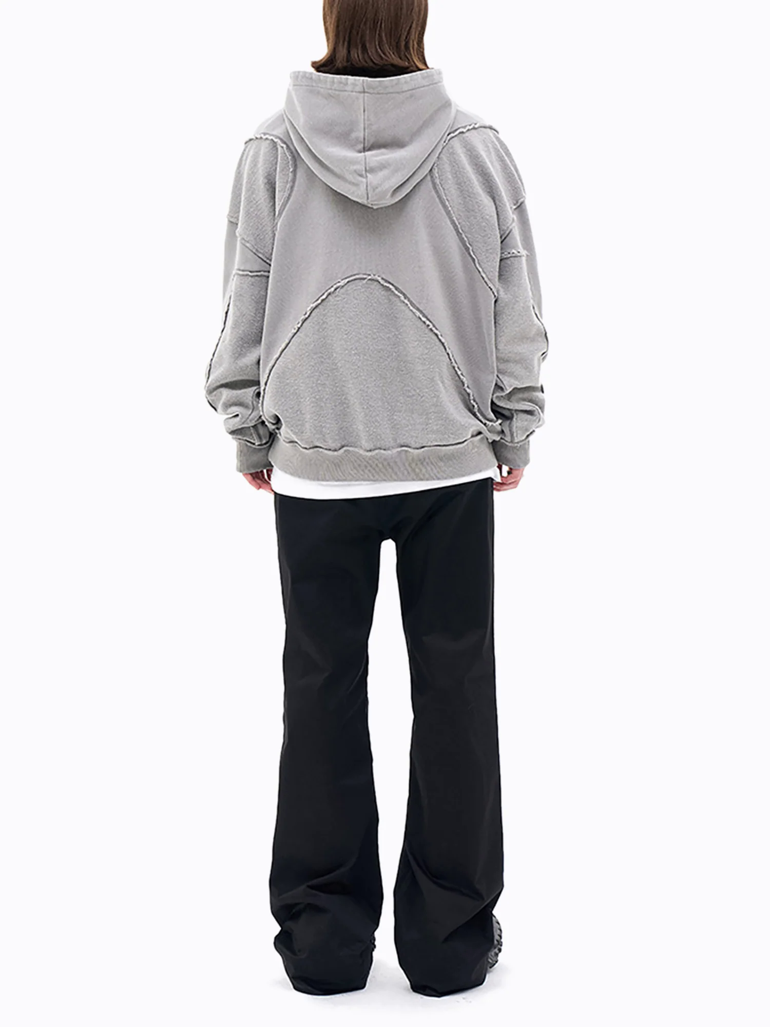 Washed Splicing Hoodie - 1985