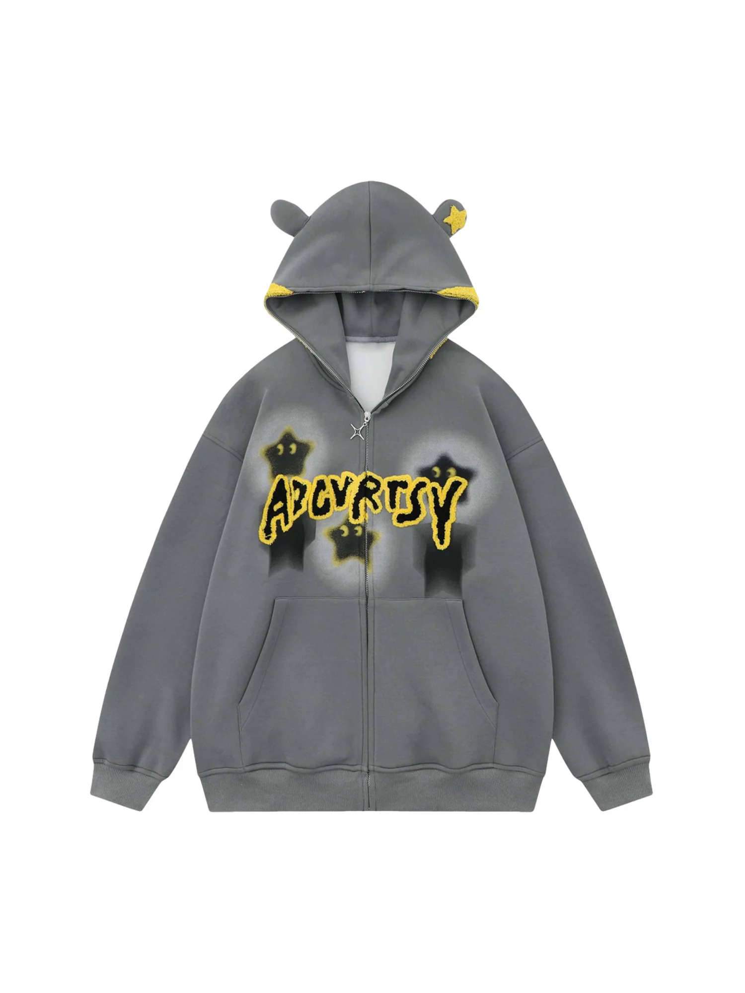 Star Embroidered Hooded Sweatshirt - 1843
