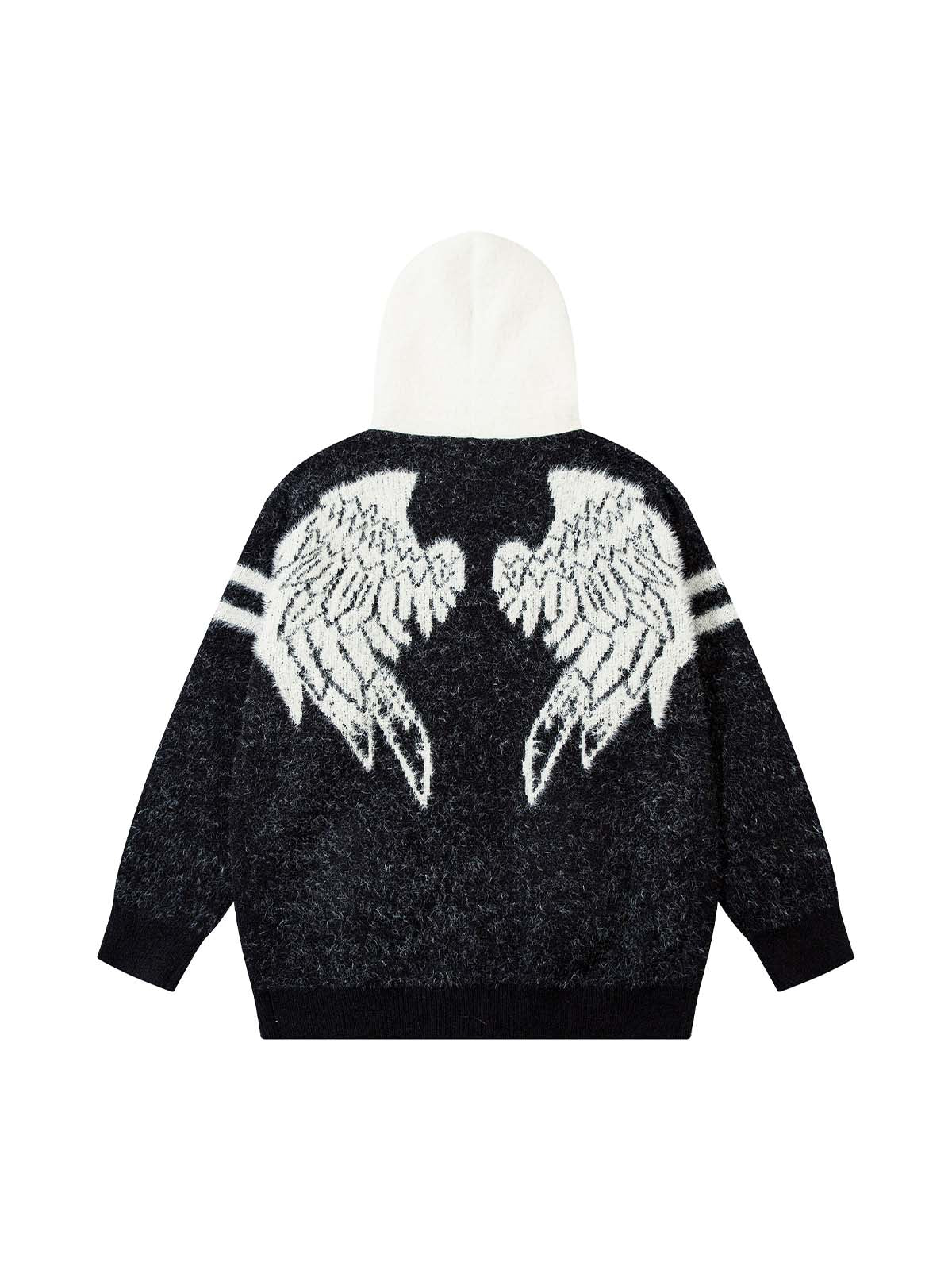Fuzzy Zipper Hooded Sweater